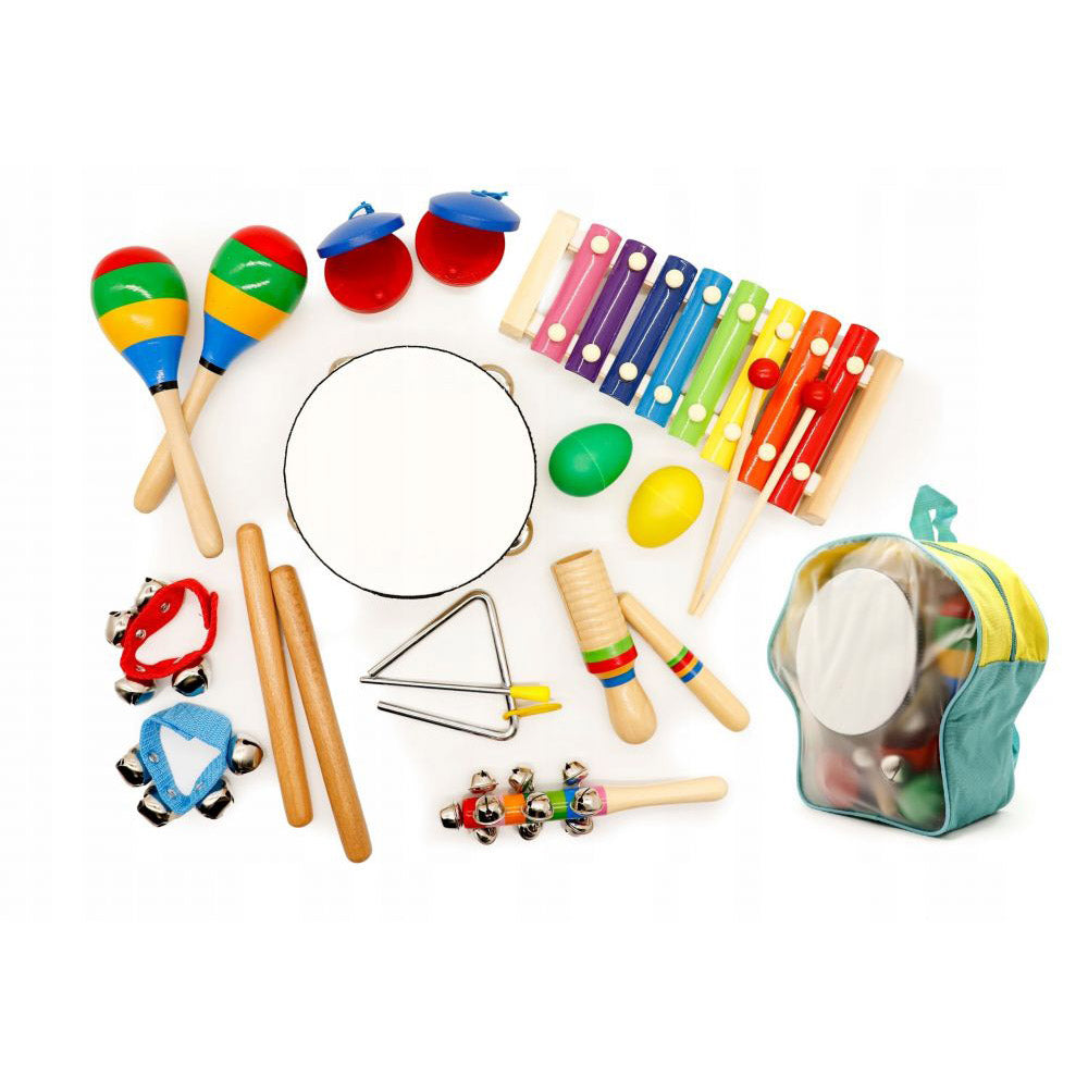 Ecotoys set glazbenih instrumenata od 10 dijelova s ruksakom