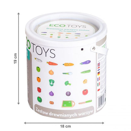 Ecotoys drveno povrće set od 20 elemenata