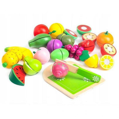 Ecotoys drveno voće set od 20 elemenata