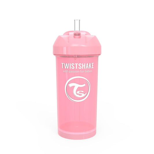 Twistshake bočica sa slamkom 360ml 6+m Pastel Pink