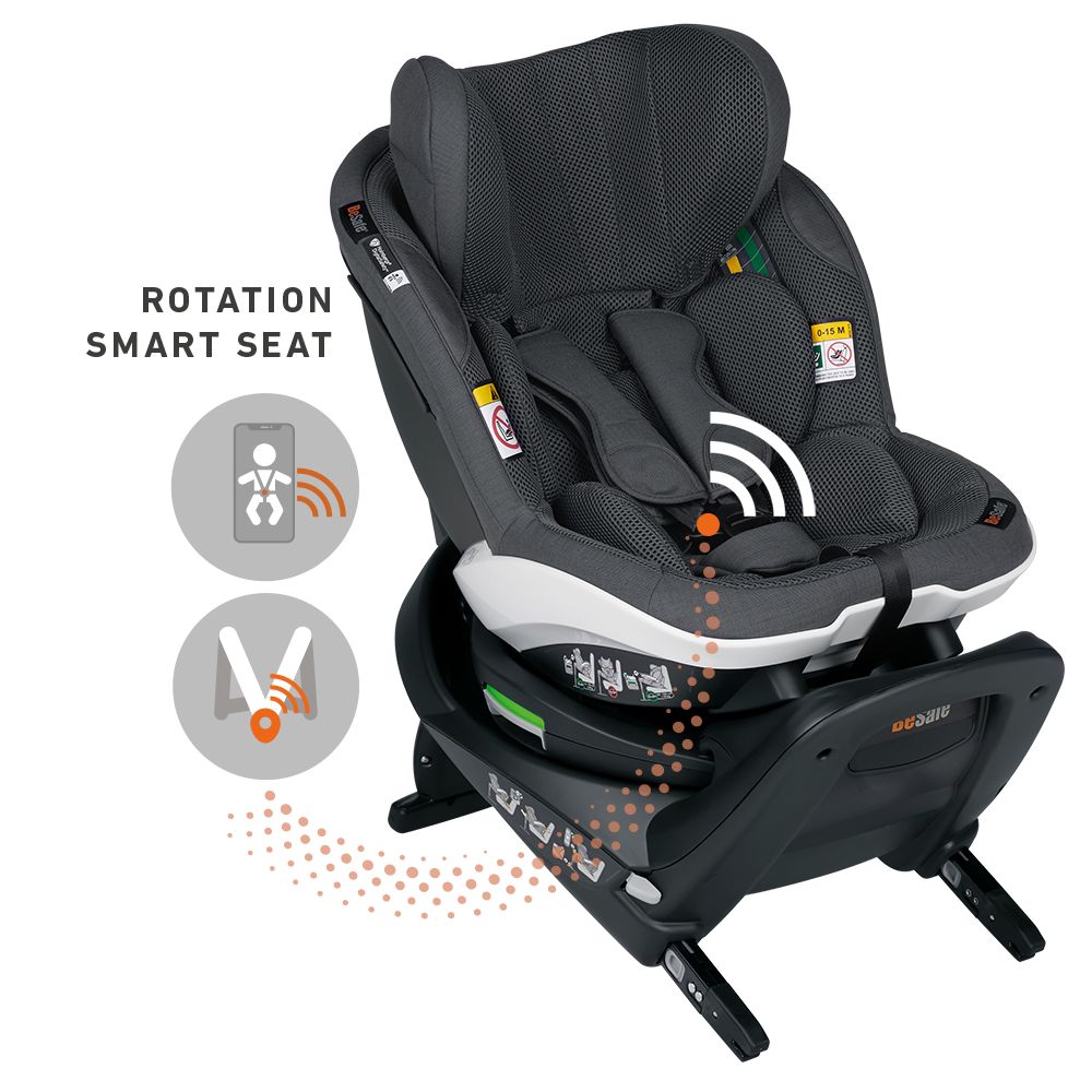 BeSafe iZi Turn M i-Size, Anthracite Mesh, tamno siva