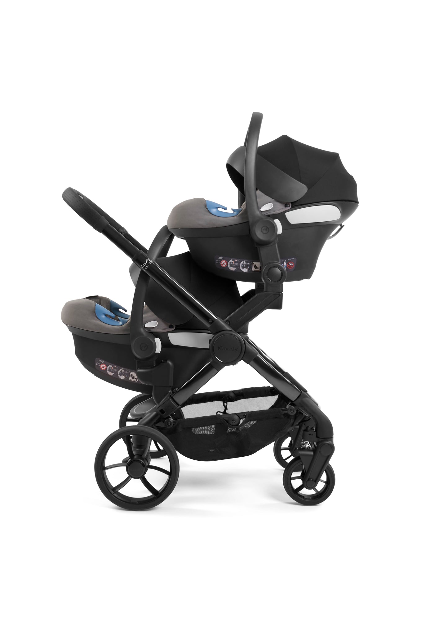 iCandy Peach 7 kolica za blizance 2u1, Black Edition