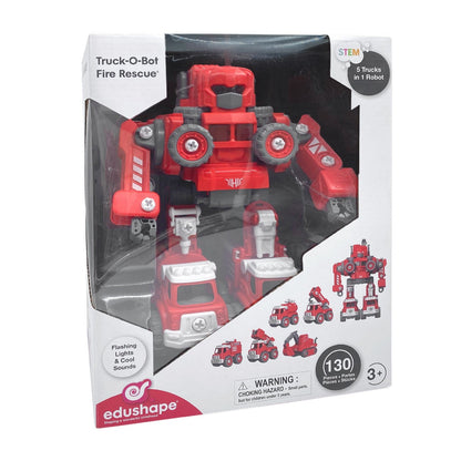 Edushape igračka Truck-O-Bot 5u1 Fire Rescue - crvena