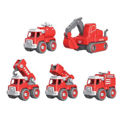 Edushape igračka Truck-O-Bot 5u1 Fire Rescue - crvena