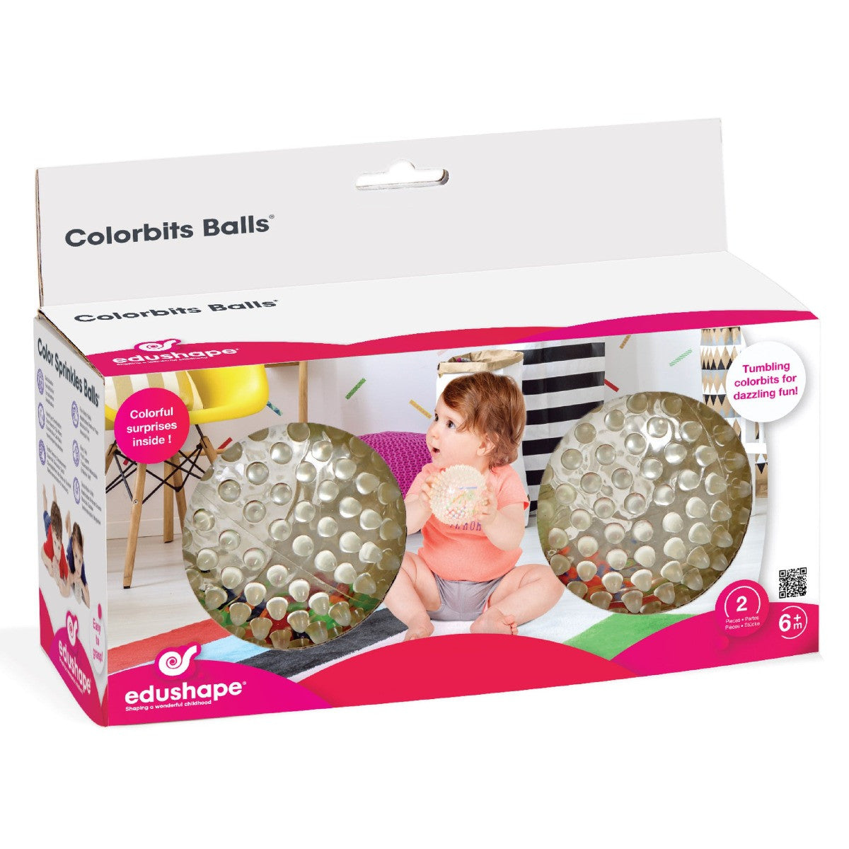 Edushape lopta Colorbits Balls - 2kom