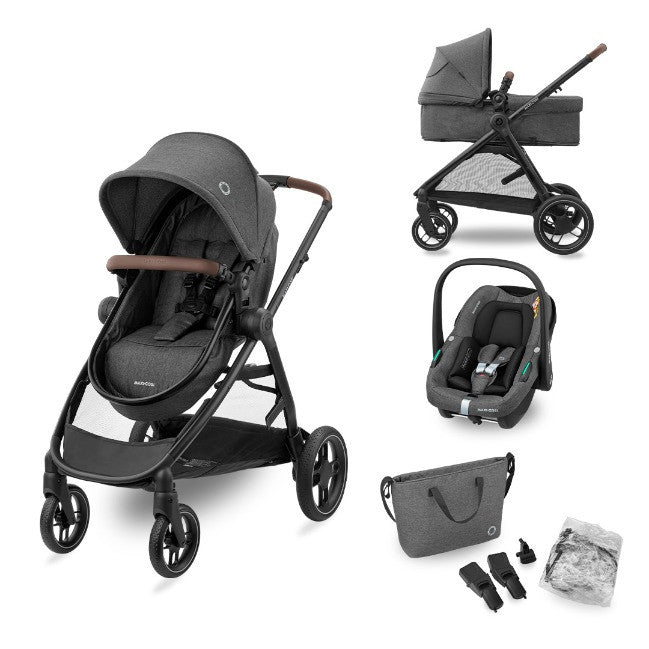 MAXI-COSI Kolica 3u1 ZELIA S TRIO + Košara + Autosjedalica - Dark Grey