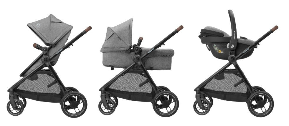 MAXI-COSI Kolica 3u1 ZELIA S TRIO + Košara + Autosjedalica - Dark Grey