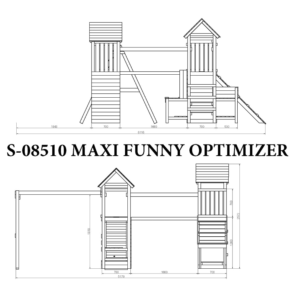 Set OPTIMIZER - drveno dječje igralište