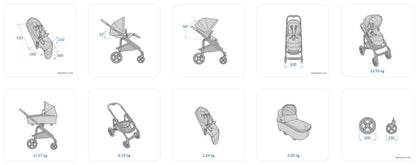 MAXI-COSI Kolica 2u1 PLAZA PLUS + Košara - Essential Graphite