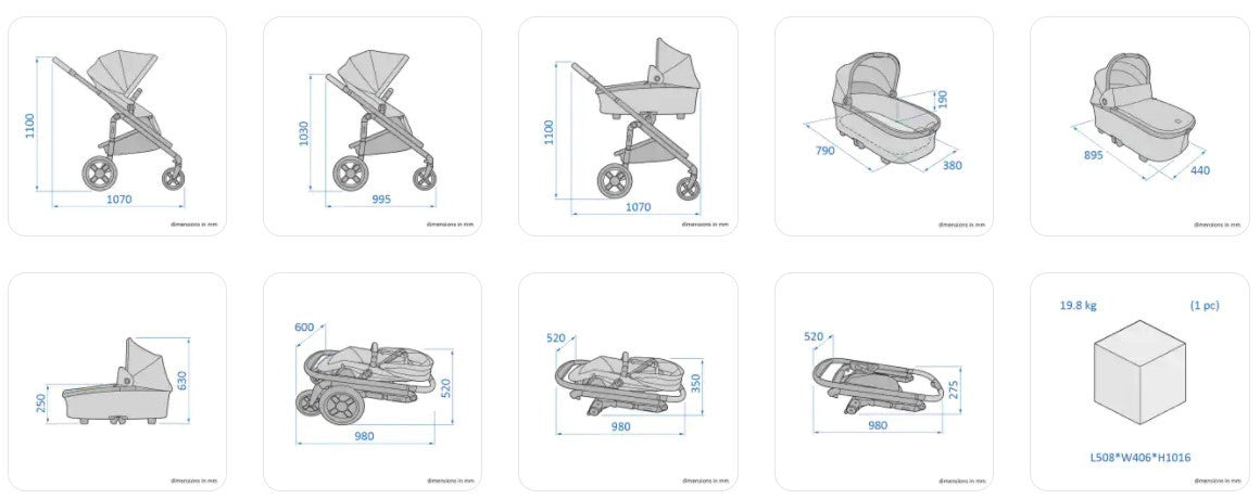 MAXI-COSI Kolica 2u1 PLAZA PLUS + Košara - Essential Graphite