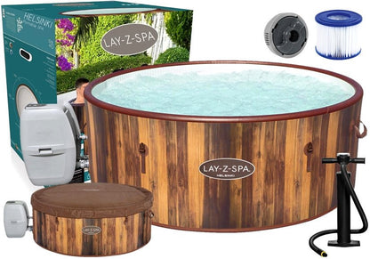 Jacuzzi na napuhavanje Bestway 180*66cm - detalj drvo